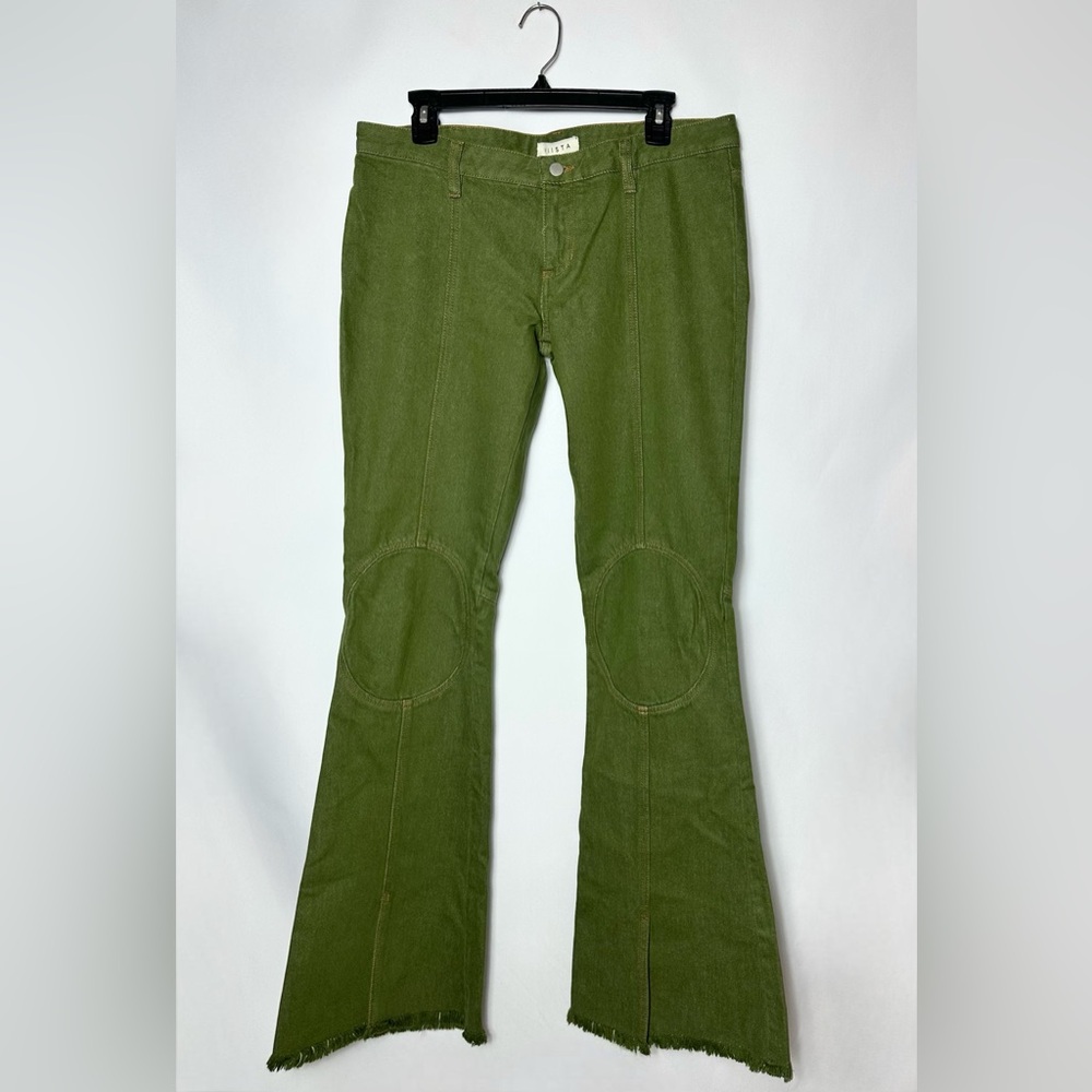 NWT MIISTA Green Flared Women's Pants Jeans